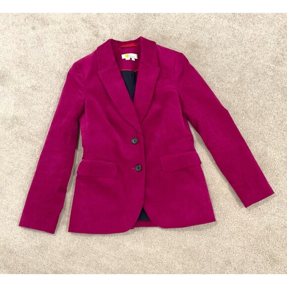 Boden- Corduroy Fuchsia Classic Tailored Blazer-Size 2P - Picture 4 of 8
